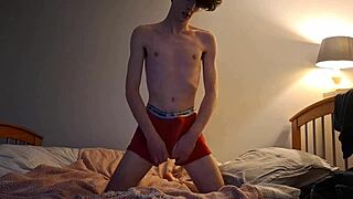 skinny girl humps pillow to first orgasm in years