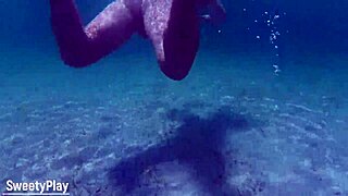 bbw milf takes three underwater creampies deep inside