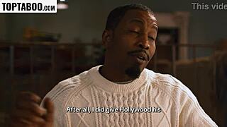 Hubby's boss with big black cock chokes milf wife deep on her knees!