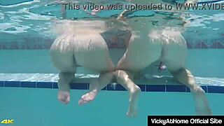 vicky vette rachel storms lap up poolside pussy juices