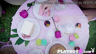 BEAUTIFUL BLONDE MILF RIPS OFF LINGERIE TO SHOW OFF BIG TITS AND CURVY ASS