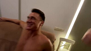 Hot threesome action with milf stepmom and teen