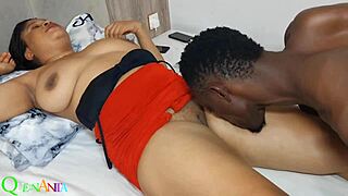 Our sexy ebony maid bent over begging for my big black cock inside her wet pussy