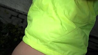 Local blonde jogger bends over for cash pounding in public pov!