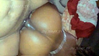 big ass ebony babe rides missionary doggy cowgirl to dual creampie cumshot with jay slayer jnr