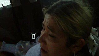 chica rams dildo deep in public outdoor car play