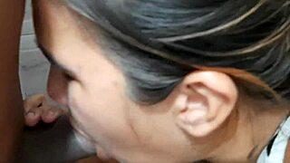 horny latina stepsis gets spanked licked in homemade shower dorm romp