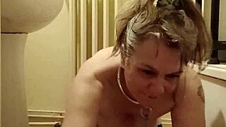 Slave F's Dildo Training Explodes!