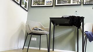 Petite Milf Alia Teases in Lingerie and Dress, Flashing Shaved Pussy Haul.