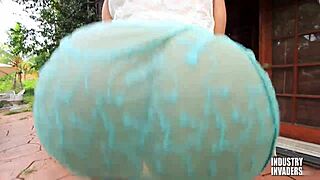 at the resort milf wife meets two huge black cocks for sloppy outdoor facefuck