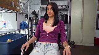 black casting dude runs fake job interview on sofa with blonde