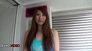 Reira Aisaki's amateur curves tempt into intense asian seduction heat