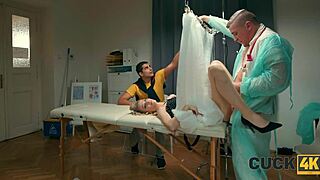 cuck4k doctor gropes cures my tight teen pussy exam