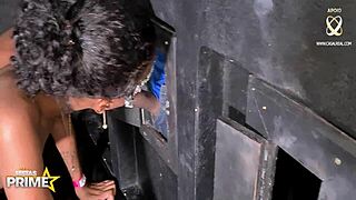 Young Wife Sucks Cocks At Gloryhole Party