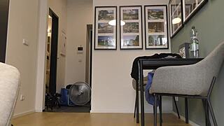 Petite Milf Alia Teases in Lingerie and Dress, Flashing Shaved Pussy Haul.