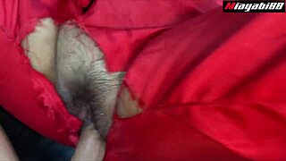 Red dress asian slut throatfucked then tight pussy creampied by long cock?