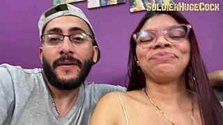 Beautiful Latina Slut Deepthroats Monster Cock Swallows Cum!