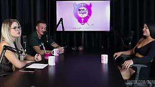 Bruna Carlos teases in sheer red on Val Mineirinha's wild cast