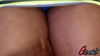 Sexy big ass friend drops by in short dress ready for juicy ride