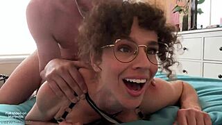 curly milf mother-in-law begs for monster cock anal creampie pov