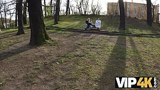 czech pickup blonde fucked creampie while friend watches full pov