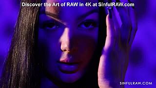 oiled milf's huge pussy lips licked roughly in sensual massage