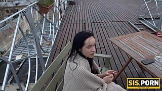 flapper sis sneaks smoke then slurps stepbro dick for vaginal pounding