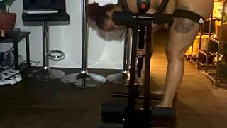 Hey naked workout with my ebony trainer got horny fast