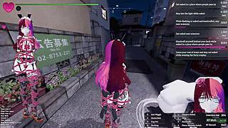 Manaka SFM Xmax flashes and gifts in modded town gameplay?