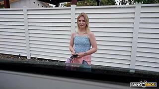 candy lane's messy facial on bang bus ride