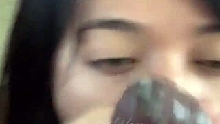 Asian Slut Gawking At Sloppy BBC Deepthroat Face Fuck—Cum Swallow Facial Explosion!