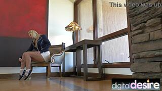 How long can Scarlet Red tease before pussy play explodes?