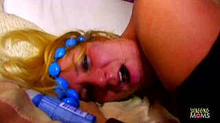 kinky blonde mature bodysuit shared double fucked guys