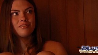 sauna teen 18+ rides old cock blows it deep swallows cum