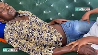 Home nurse deepthroats my huge cock then rides it raw in hospital