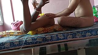 Desi housewife takes hardcore pounding in quick bedroom session