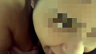 Watch amateur Brazilian wife gag on huge cock while hubby watches gaping homemade fuck!