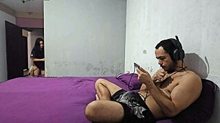 hubby ignores me for games so i fuck his best friend risky!