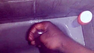 stroking monster bbc hard in steamy shower cum blast