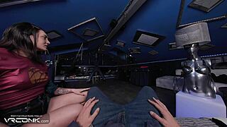 Ellie Gives Sloppy Blowjob Rides Huge Cock Cosplay!