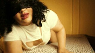 Dominican BBW with small tits and big ass bends over for creampie doggystyle from small cock