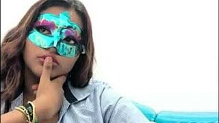 as brunette student i filled questionnaire touched my sexy breasts