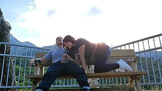 i suck off stranger in mountains flashing wet pussy