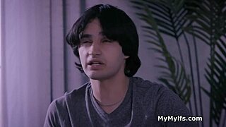 Busty asian milfs share lucky stud's cock at home