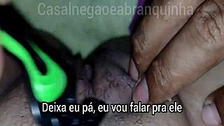 hubby shaves my pussy smooth for lover's delight