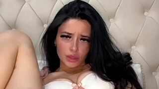 horny american college coed brunette squirts hard on webcam toys pov orgasm reality