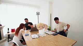 hey milf tell me how those college studs fuck you in hot threesome