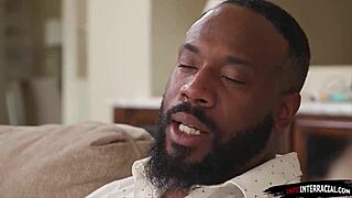 BIG BLACK DICKS Don't Scare Blonde Roommate During Deepthroat Dorm Blowjob