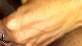 quick deepthroat blowjob on big black cock behind her husband's back