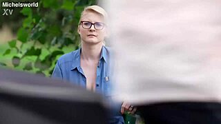 downblouse flashes saggy tits exposed on public hiking trail slave style!